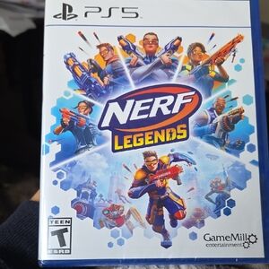 Nerf Legends PS5 Game - White, Blue & Orange Cover